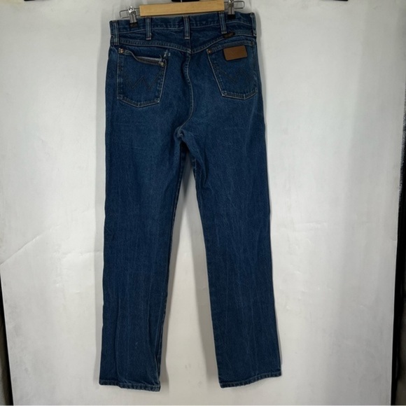 Vintage 90's Wrangler Jeans Cowboy Cut Original Fit Denim Pants 34 x 34 - Picture 2 of 6